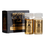Infusion GOLD A+B Tratamiento potenciador de brillo y nutrición capilar ORO LIQUIDO. Tahe